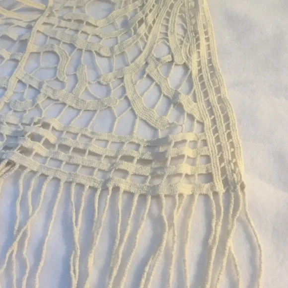 Biege Sleeveless Crocheted Bojo Vest - Picture 4 of 4